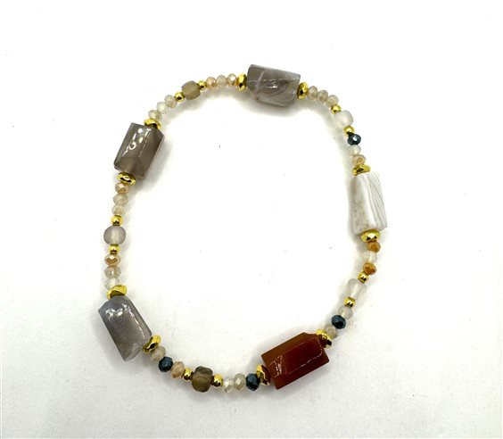 Bracciale Domar Donna Bracciali pietre naturali in Lega metallica Agata BRLE-25-280 - BRLE-25-280